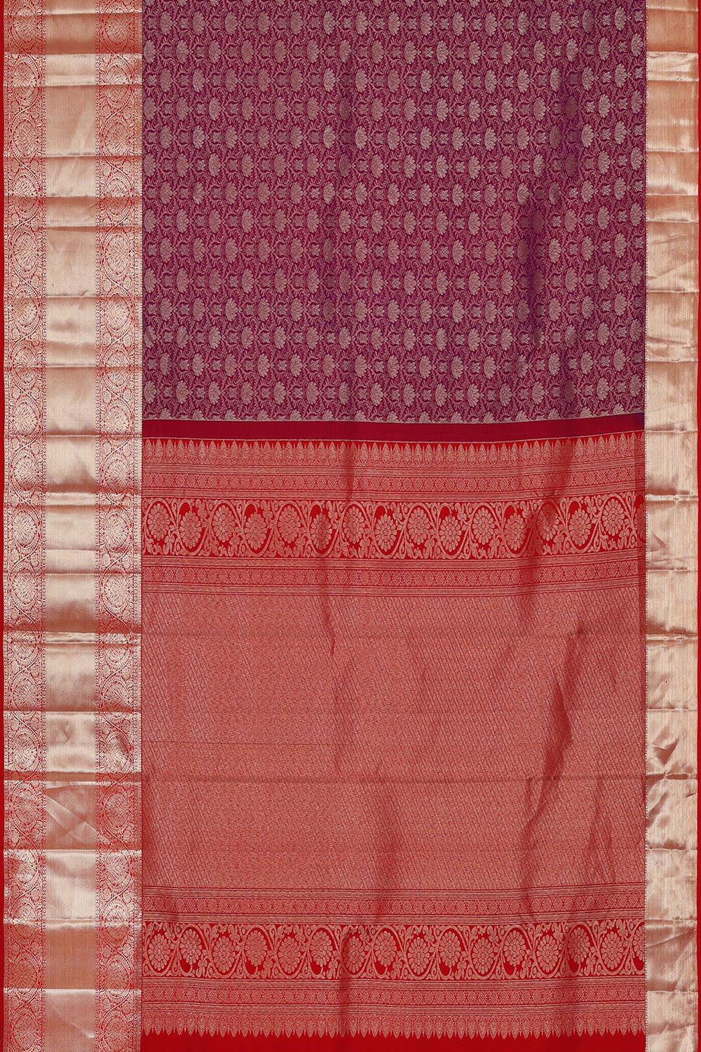 Kanchipattu Magenta Brocade Saree