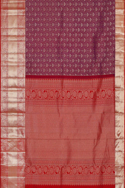 Image of Kanchipattu Magenta Brocade Saree