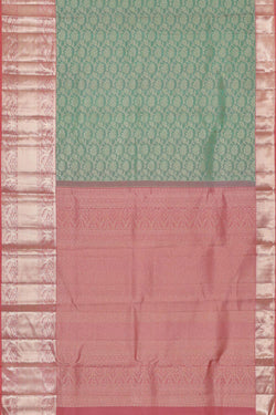 Image of Kanchipattu Light Mint Green Brocade Saree