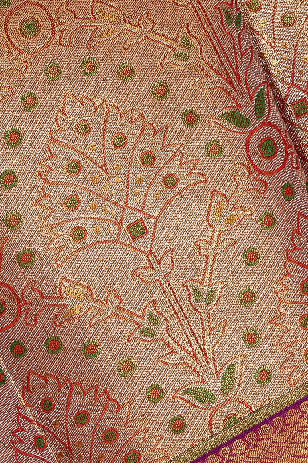 Kanchipattu Gold Tissue Brocade Saree