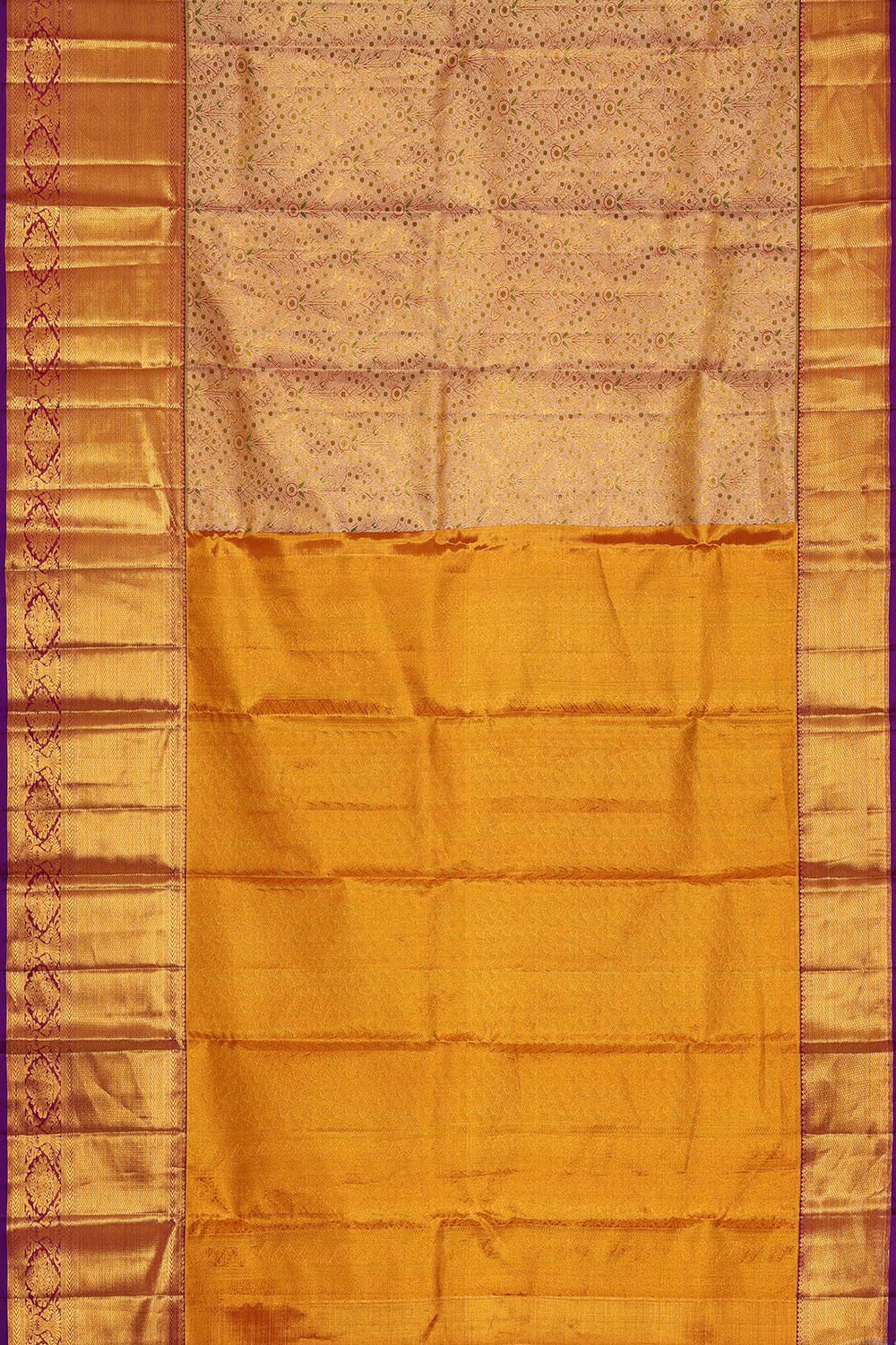 Kanchipattu Gold Tissue Brocade Saree