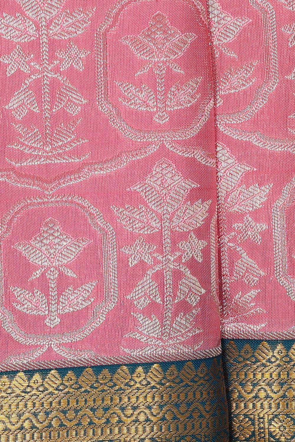 Kanchipattu Pink Brocade Saree