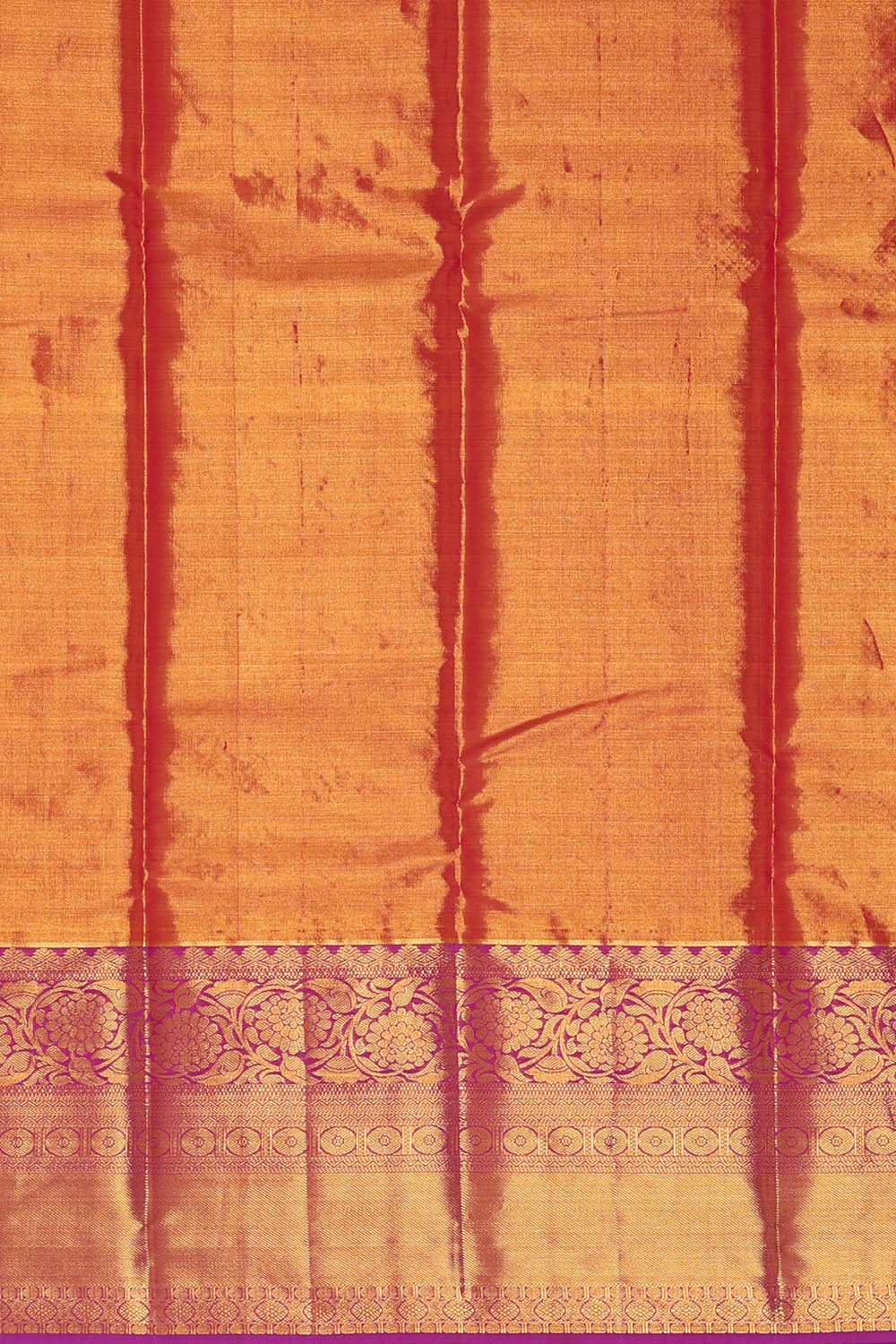 Image of Kanchipattu Golden Yellow Tissue Brocade Saree