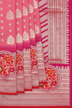 Image of Banarasi Silk Pink Saree