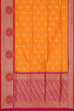 Image of Banarasi Silk Haldi Yellow Saree