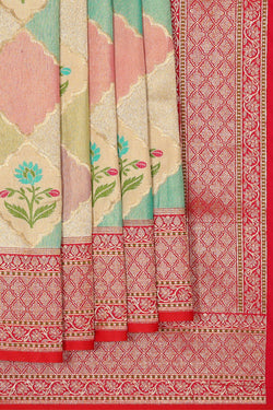 Image of Banarasi Silk Multicolour Saree