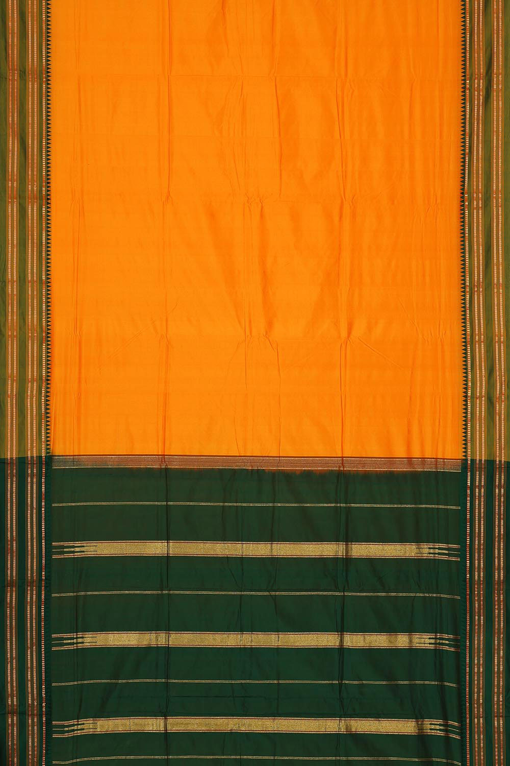 Narayanpet Silk Orange Saree