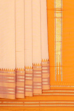 Image of Narayanpet Silk Cream Saree