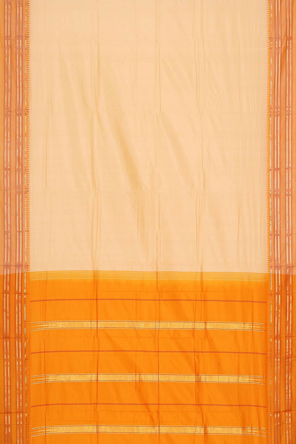 Narayanpet Silk Cream Saree