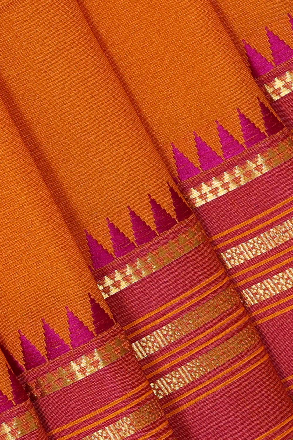 Narayanpet Silk Mustard Yellow Saree