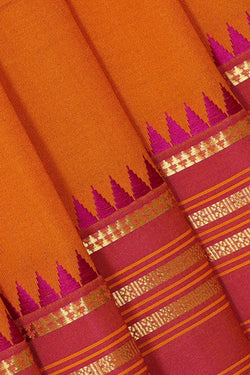 Image of Narayanpet Silk Mustard Yellow Saree