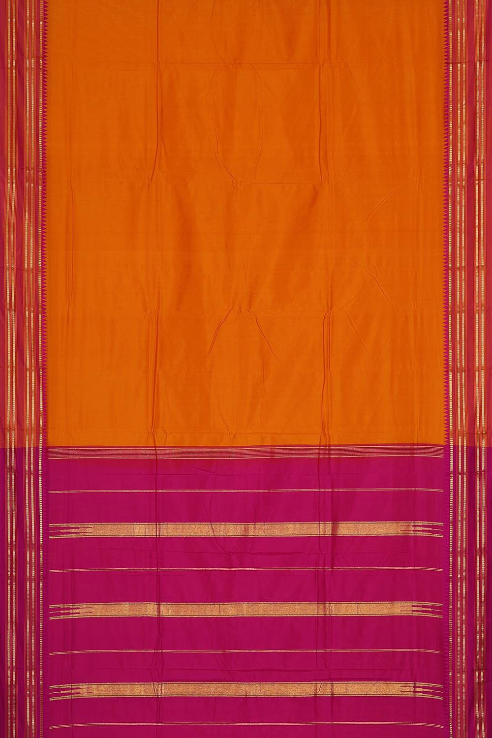 Narayanpet Silk Mustard Yellow Saree