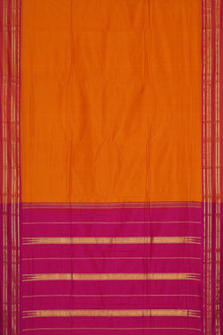 Image of Narayanpet Silk Mustard Yellow Saree