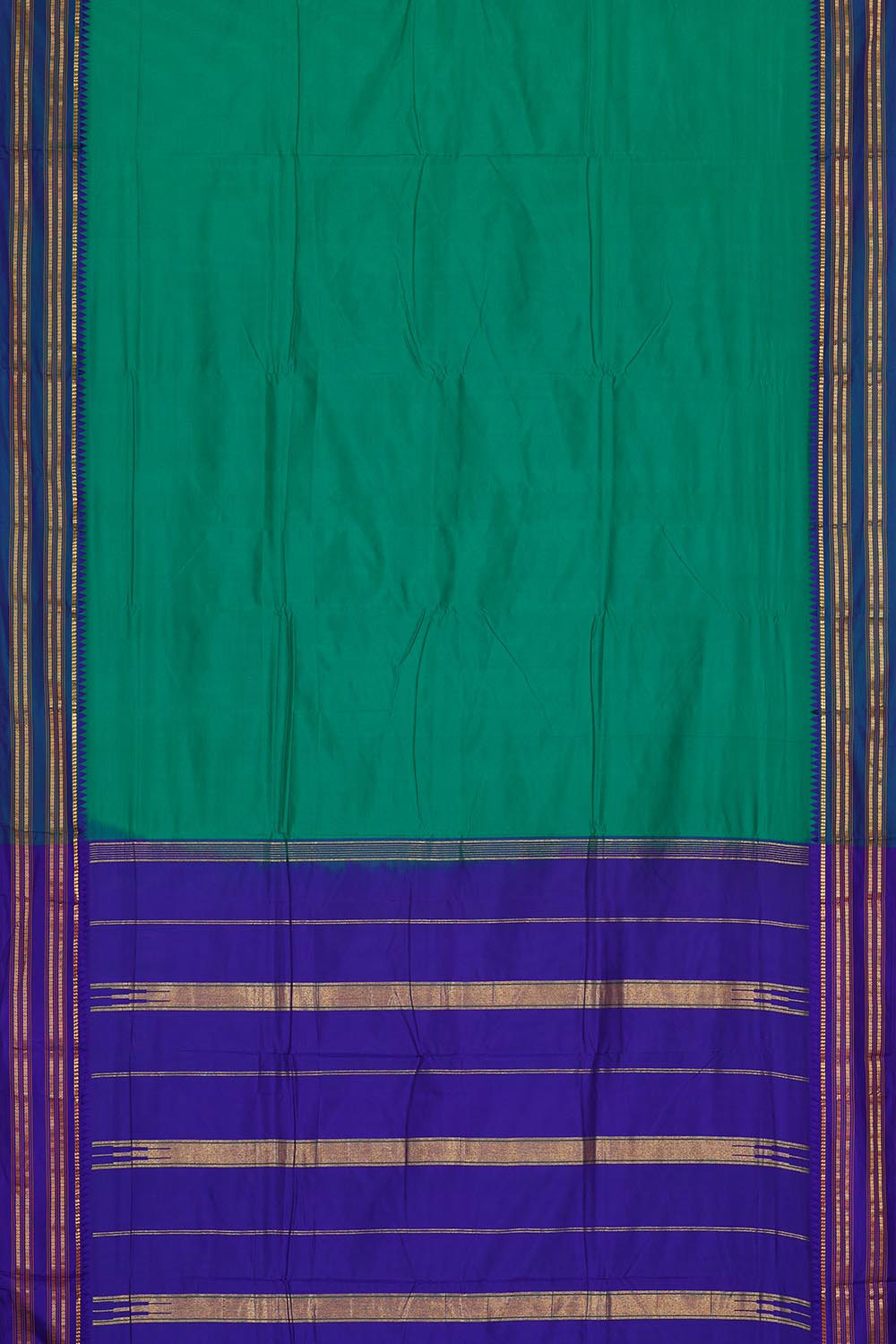 Narayanpet Silk Teal Green Saree