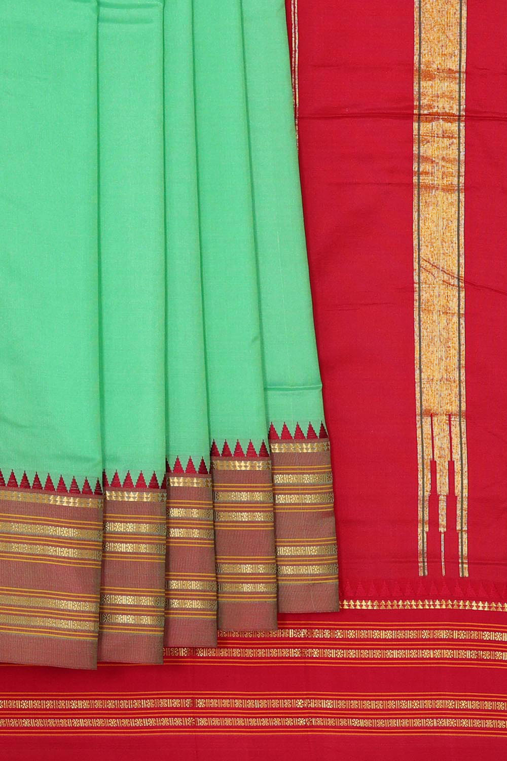 Narayanpet Silk Mint Green Saree