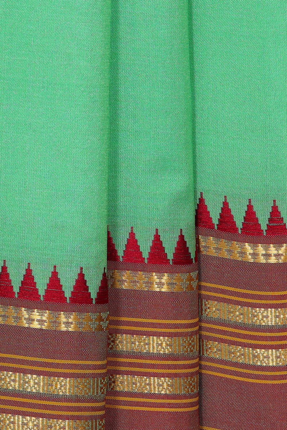 Narayanpet Silk Mint Green Saree