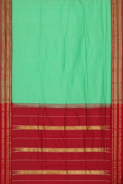 Image of Narayanpet Silk Mint Green Saree