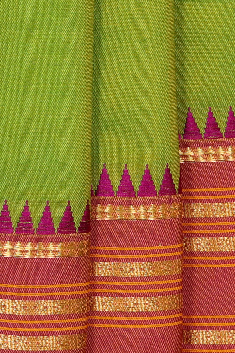 Narayanpet Silk Parrot Green Saree