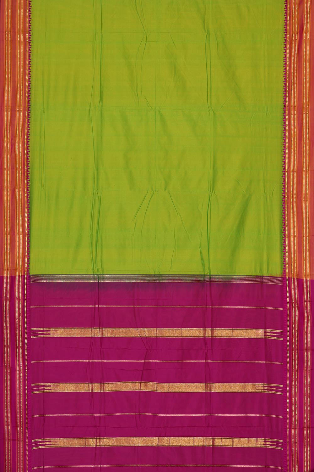 Narayanpet Silk Parrot Green Saree