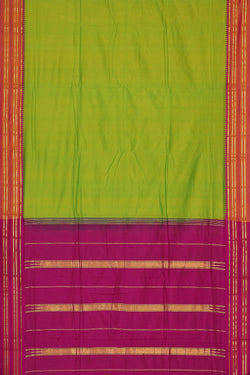 Image of Narayanpet Silk Parrot Green Saree