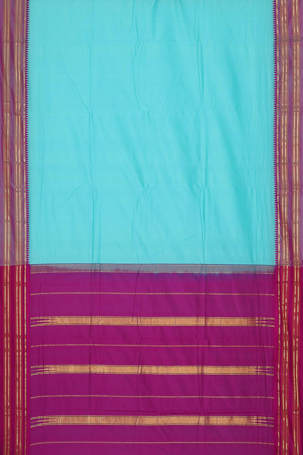 Narayanpet Silk Light Blue Saree