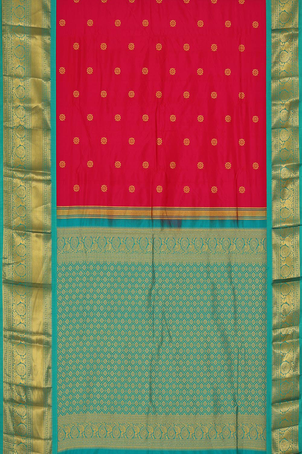 Image of Narayanpet Silk Reddish Pink Saree