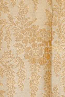 Image of Kanchipattu Cream Brocade Saree