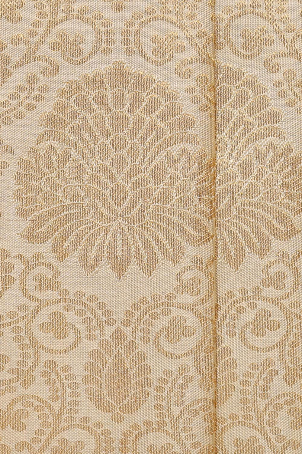 Kanchipattu Cream Brocade Saree