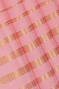 Image of Kanchipattu Soft Pink Pavada Unstitched Set