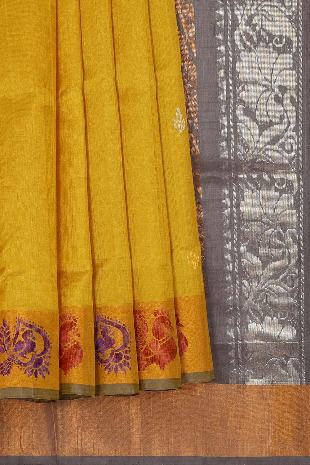 Uppada Silk Dark Yellow Saree