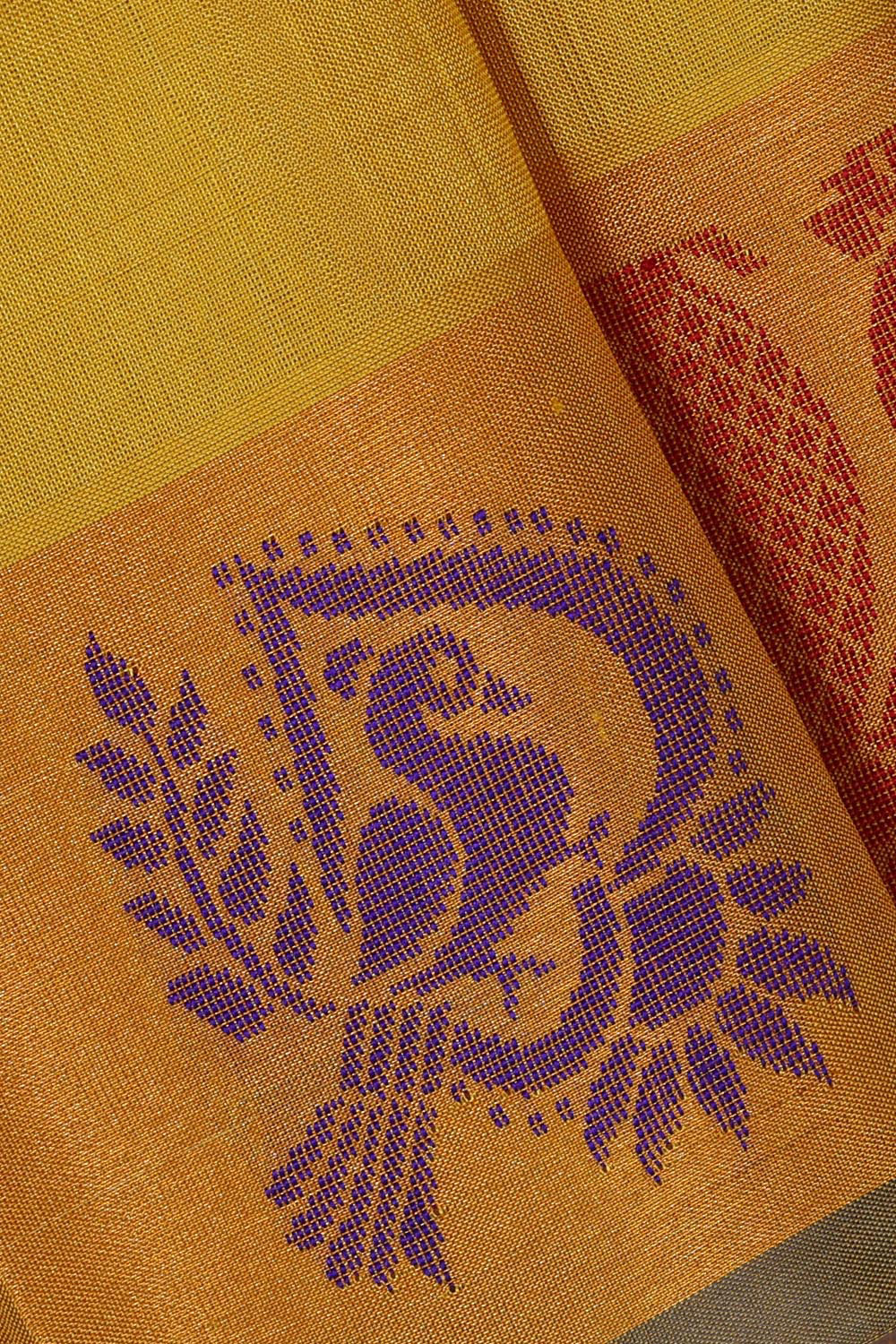 Uppada Silk Dark Yellow Saree