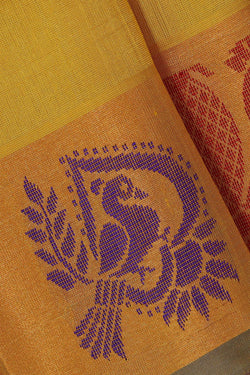 Image of Uppada Silk Dark Yellow Saree