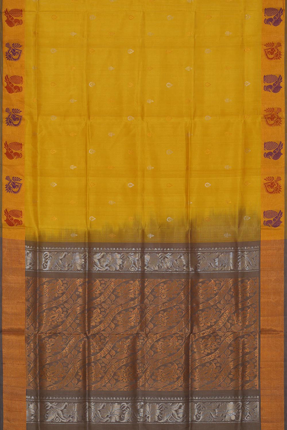 Uppada Silk Dark Yellow Saree