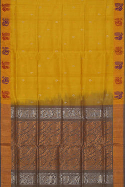 Image of Uppada Silk Dark Yellow Saree