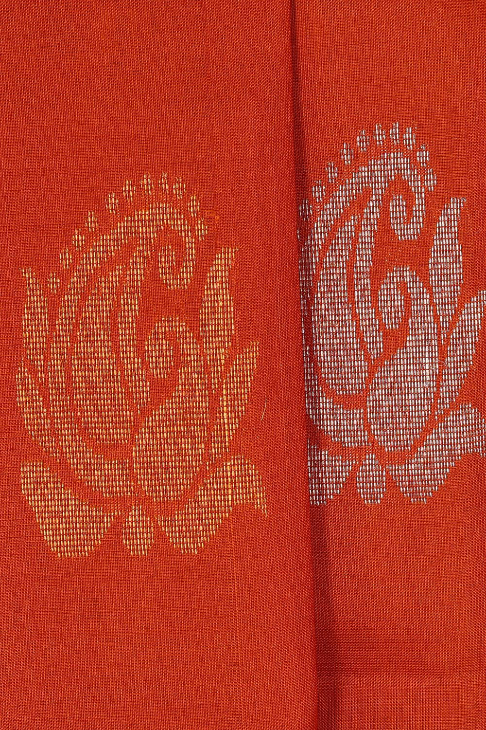 Uppada Silk Dark Orange Saree