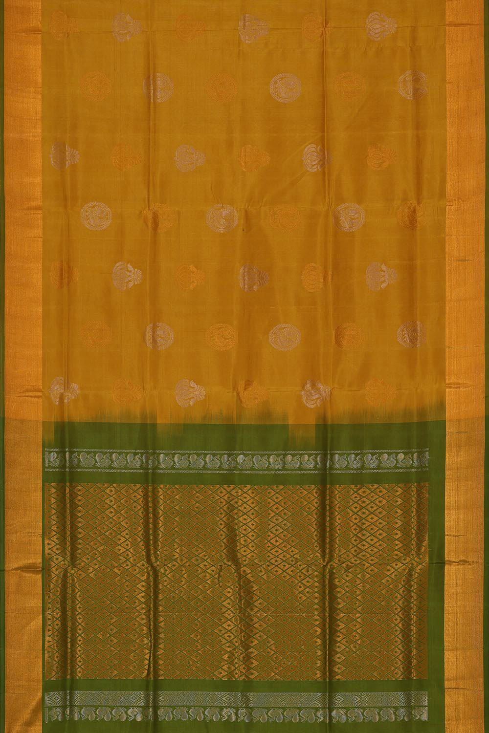 Uppada Silk Mustard Yellow Saree