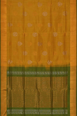 Image of Uppada Silk Mustard Yellow Saree