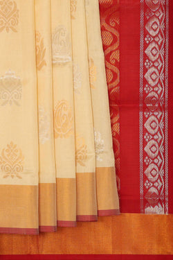 Image of Uppada Silk Cream Saree