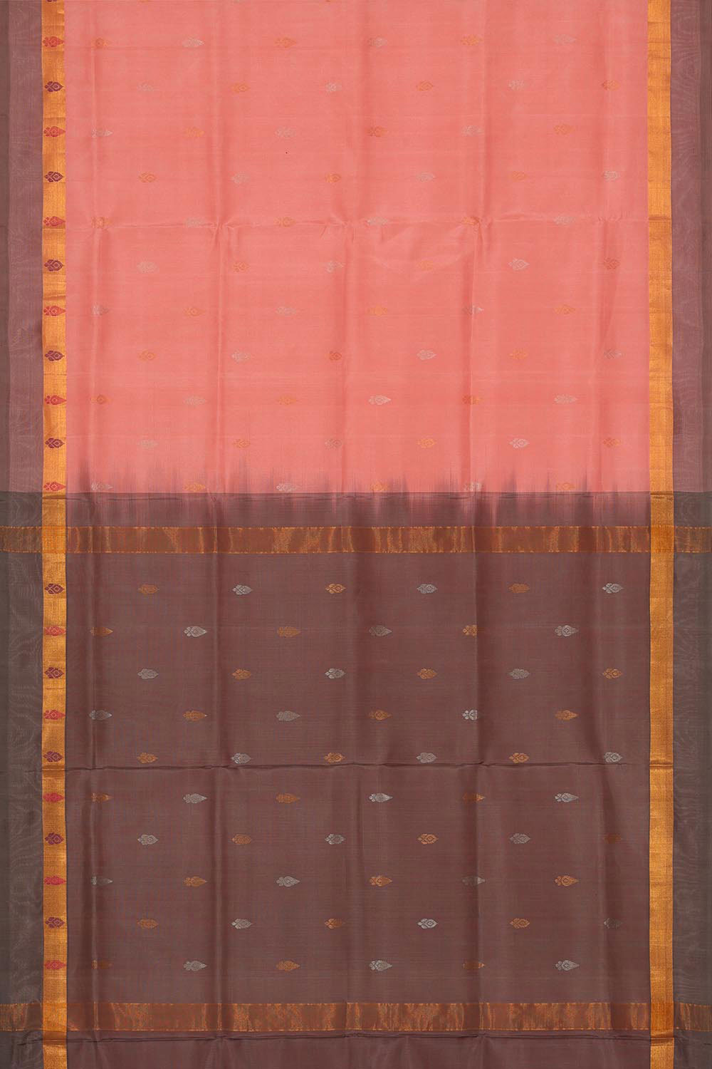 Uppada Silk Peach Pink Saree