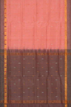 Image of Uppada Silk Peach Pink Saree