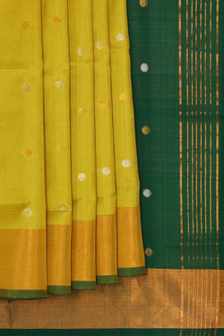 Image of Uppada Silk Greenish Yellow Saree