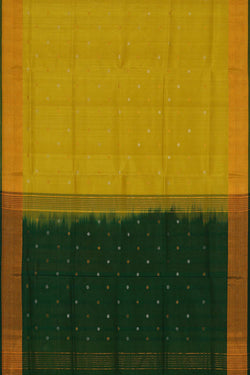 Image of Uppada Silk Greenish Yellow Saree