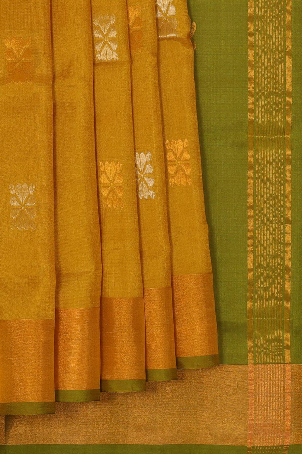 Uppada Silk Dark Mustard Yellow Saree