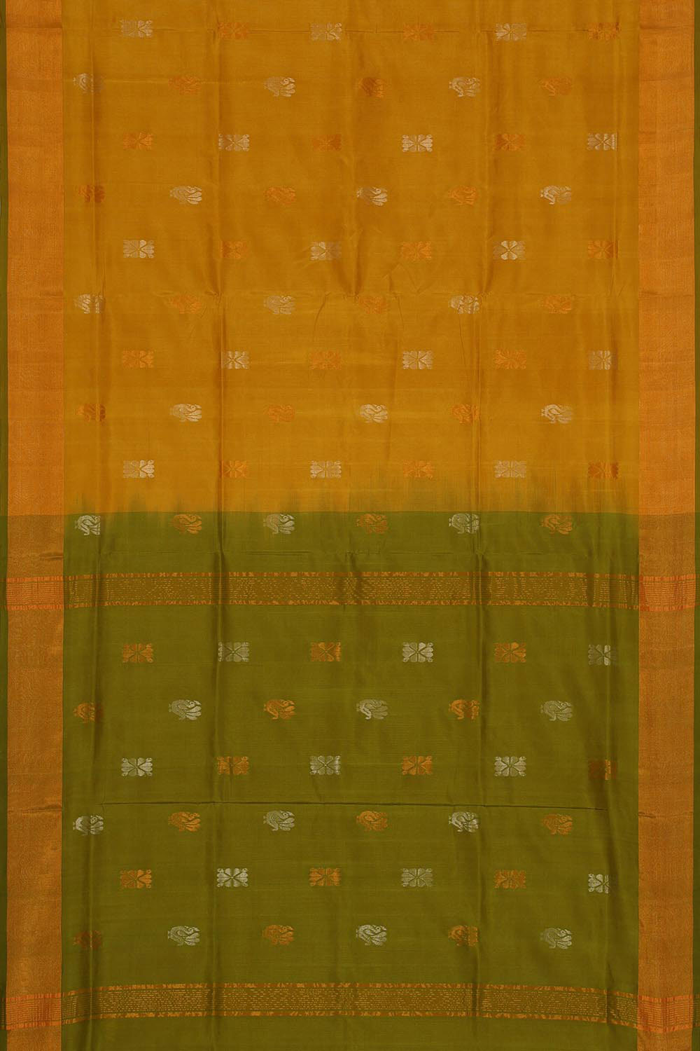 Uppada Silk Dark Mustard Yellow Saree