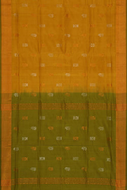 Image of Uppada Silk Dark Mustard Yellow Saree