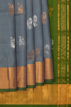 Image of Uppada Silk Grey Saree