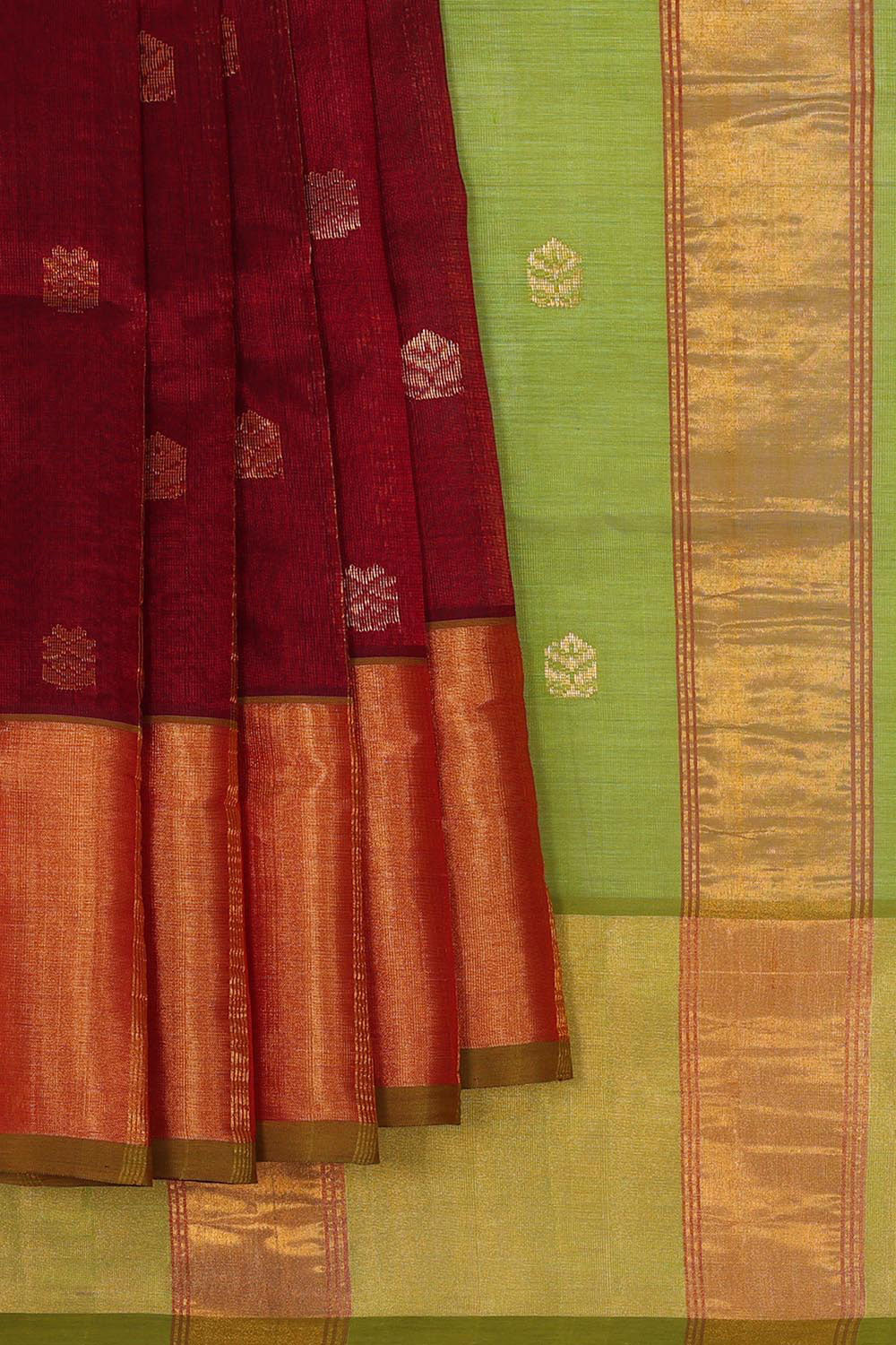 Uppada Cotton Silk Maroon Saree