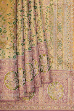 Image of Kanchipattu Gold Tissue Brocade Saree