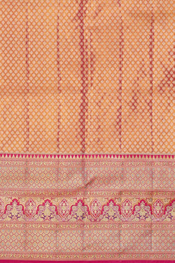 Image of Kanchipattu Golden Sea Green Tissue Brocade Saree