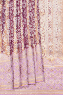 Image of Kanchipattu Tissue Brocade Lavender Saree